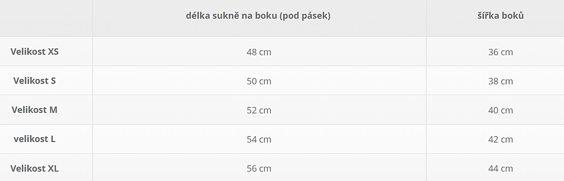 Sukně nízký pas